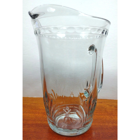 Crystal Pitcher Alexandria Pattern By Toscany Nice Heavy Beverage 9 1/2" 64 oz - Picture 7 of 7